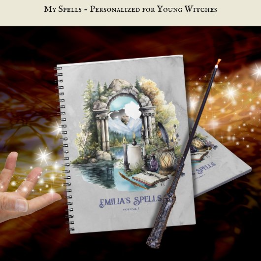 Personalisiertes Teenager Hexenzeitschrift Grimoir Notizblock