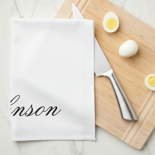 Personalisiertes Teetuch - Familienname Geschirrtuch (Viertel Falte)