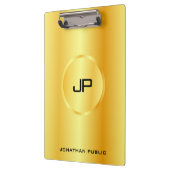 Personalisiertes Template Gold Look Moderne Elegan Klemmbrett (Links)