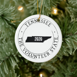 Personalisiertes Tennessee-Ornament Keramik Ornament
