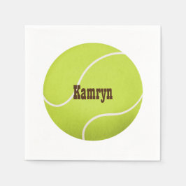 Personalisiertes Tennis-Ball-Geburtstagsteam Serviette