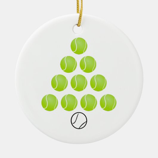 Personalisiertes Tennis Ball Keramik Ornament (Vorne)