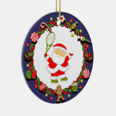 Personalisiertes Tennis Keepake-Geschenk Keramik Ornament (Rechts)