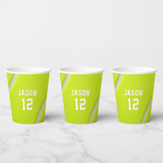 Personalisiertes Tennis mit Namen und Alter Pappbecher