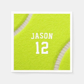 Personalisiertes Tennis mit Namen und Alter Serviette