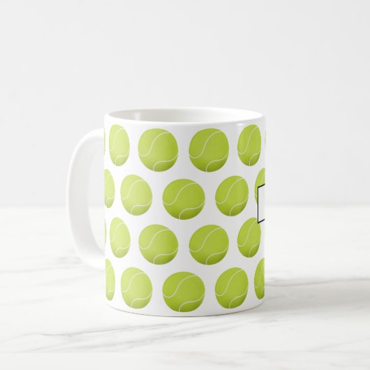 Personalisiertes Tennis Pattern Coach Geschenk Kaffeetasse (Vorderseite Links)