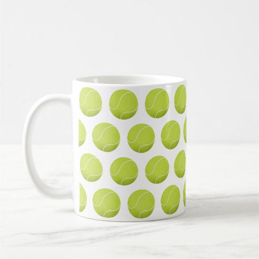 Personalisiertes Tennis Pattern Coach Geschenk Kaffeetasse (Links)