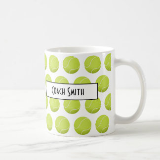 Personalisiertes Tennis Pattern Coach Geschenk Kaffeetasse