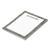 Personalisiertes Tennis-Racket-Notepad Notizblock (Rotiert)