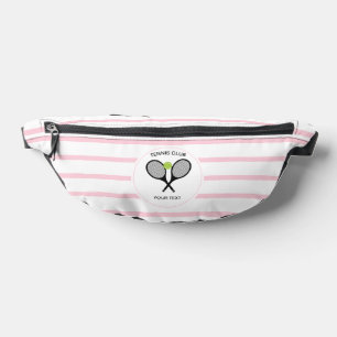 Personalisiertes Tennis Racket Pastellpink gestrei Bauchtasche