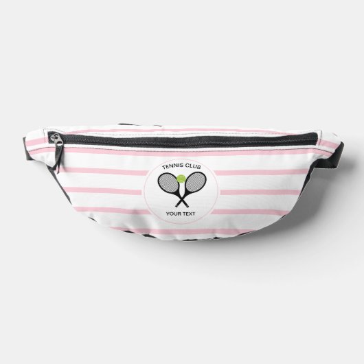 Personalisiertes Tennis Racket Pastellpink gestrei Bauchtasche (Ablage )