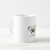 Personalisiertes Tennis-Teamgeschenk Kaffeetasse (Vorderseite Links)