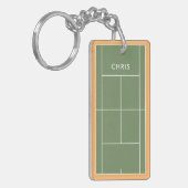 Personalisiertes Tennisgeschenk Schlüsselanhänger (Vorderseite links)