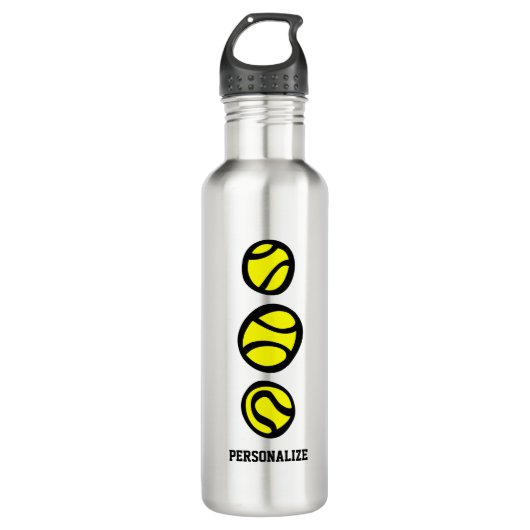Personalisiertes Tennisgetränk Wasserflasche 24 oz Edelstahlflasche (Vorderseite)