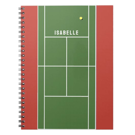 Personalisiertes TennisNotebook Notizblock (Vorderseite)