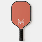 Personalisiertes Terracotta Monogramm und Name Pickleball Schläger (Vorderseite)