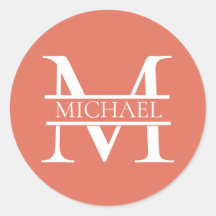 Personalisiertes Terracotta Monogramm und Name