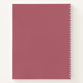 Personalisiertes Terracotta Spiral Notebook Notizblock (Rückseite)
