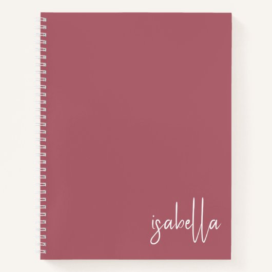 Personalisiertes Terracotta Spiral Notebook Notizblock (Vorderseite)