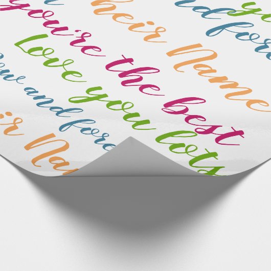 Personalisiertes TEXT-Geschenk - Handschriftzeiche Geschenkpapier (Ecke)
