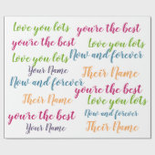 Personalisiertes TEXT-Geschenk - Handschriftzeiche Geschenkpapier (Flach)