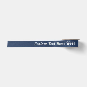 Personalisiertes Textband aus falschem Denim Satinband