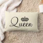 Personalisiertes Textdesign von Queen und Crown Lendenkissen (Decke)