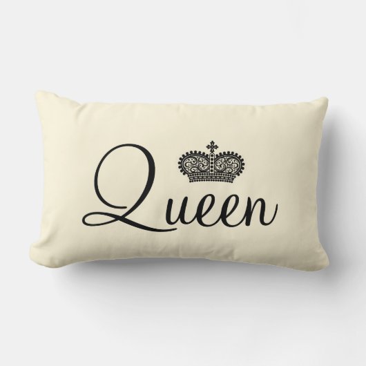 Personalisiertes Textdesign von Queen und Crown Lendenkissen (Vorderseite)