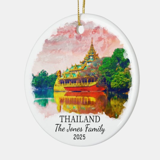 Personalisiertes thailändisches Ornament, thailänd Keramik Ornament (Links)