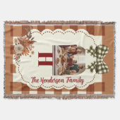 Personalisiertes Thanksgiving-Monogramm Benutzerde Decke (Vorderseite)