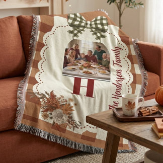 Personalisiertes Thanksgiving-Monogramm Benutzerde Decke