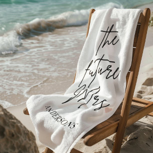Personalisiertes "The Future Mrs" Strandhandtuch f