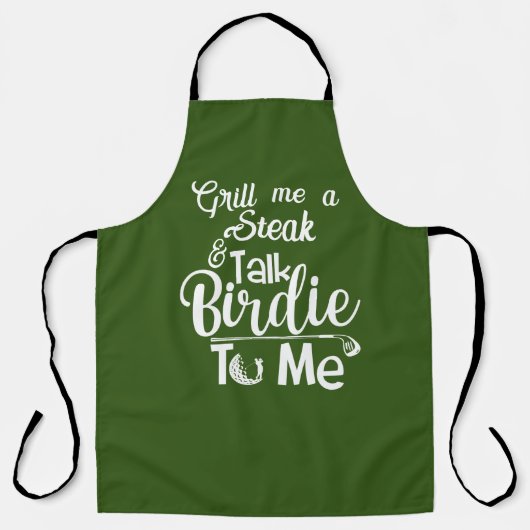 Personalisiertes Thema Golf Funny Golf Birdie Pun Schürze (Vorderseite)
