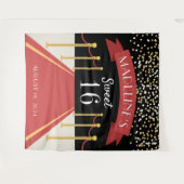 Personalisiertes Thema Red Teppich Sweet 16 Hinter Wandteppich (Vorderseite (Horizontal))