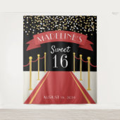 Personalisiertes Thema Red Teppich Sweet 16 Hinter Wandteppich (Vorderseite)