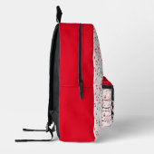 Personalisiertes Thema Rote Musik Bedruckter Rucksack (Links)