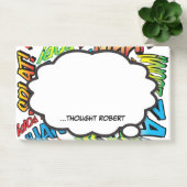 Personalisiertes Think Bubble Fun Modernes Comic B Post-it Klebezettel (Büro)