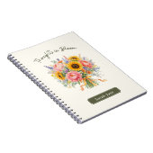 Personalisiertes Thoughts in Bloom Blumen Notizbuc Notizblock (Rechte Seite)