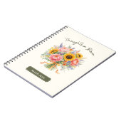 Personalisiertes Thoughts in Bloom Blumen Notizbuc Notizblock (Linke Seite)