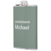 Personalisiertes Tiefseegebiet grün Flachmann (Links)