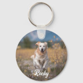 Personalisiertes Tier 2 Fotovorlage Doppelseitiger Schlüsselanhänger (Rückseite)