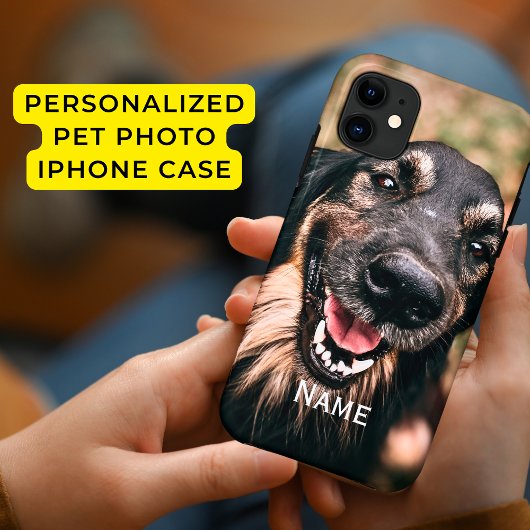 Personalisiertes Tier Foto Dog Katze Name iPhone F Case-Mate iPhone Hülle