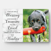 Personalisiertes Tier Foto Hund Keepake Memorial Fotoplatte (Vorderseite)