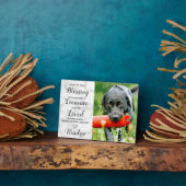 Personalisiertes Tier Foto Hund Keepake Memorial Fotoplatte (Seite)