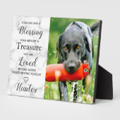 Personalisiertes Tier Foto Hund Keepake Memorial Fotoplatte (Seite)