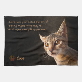 Personalisiertes Tier Foto Katzenmatte Vorlagenübe Geschirrtuch