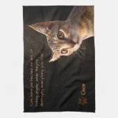 Personalisiertes Tier Foto Katzenmatte Vorlagenübe Geschirrtuch (Vertikal)