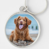 Personalisiertes Tier Foto Memorial Keepake Dog Lo Schlüsselanhänger (Vorne)