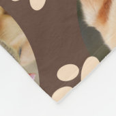 Personalisiertes Tier Foto Muster Dog Brown Fleecedecke (Ecke)