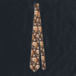 Personalisiertes Tier Foto Muster Dog Brown Krawatte<br><div class="desc">Anpassbar mit dem Hund- oder Katzenbild,  entworfen mit Pfotenabzügen. Modernes Design. Personalisiertes Geschenk deines Hundes. Die Fotovorlage ist von einem hellbraunen/goldenen Retriever. Ideal für Liebhaber von Haustieren,  Hundebesitzer,  Katzenliebhaber,  Tiere oder Haustiere mit Pfoten.</div>